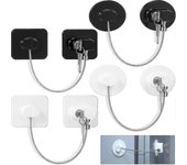 4 piezas Nevera Cerradura Refrigerador Cerradura con 8 llave, Congelador Cerradura Niño