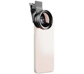 APEXEL APL-0.45WM Kit de lentes para teléfono 0.45X Super Gran Angular y 12.5X Super Macro Lens HD Camera Lens con clip de lente para iPhone Samsun...