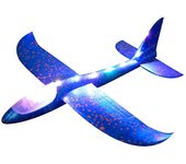 Flye Planeador de lanzamiento de espuma Avión LED Avión de juguete Avión de mano Modelo 240882 Azul