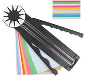 Cortador de bordes para manualidades de papel, Cortador de papel giratorio 12 en 1, Cortador de papel para manualidades, Máquina de corte multifunc...