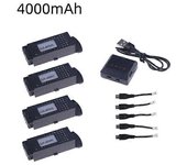 Q6 S6 G6 T6 K5 Drones Batería 3.7V 4000mAh para G6 S6 8K RC Quadcopter Piezas de repuesto para G6 Pro Batería lipo recargableAccesorios de juguete ...