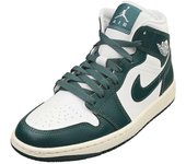 Zapatillas de moda Nike Air Jordan 1 Mid para mujer en blanco verde 5 UK