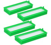 4 filtros adecuados para los robots aspiradores Vorwerk Kobold VR200 y VR300 para el depósito de polvo de la aspiradora verde