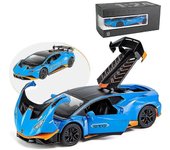 1:24 Modelo de coche de fundición a presión de aleación para Lamborghini Huracan Sto 2021, modelo de coche Pull Back Juguetes de coche regalo para ...
