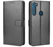 Caso para Motorola Moto One Fusion Plus cubierta cartera Flip Funda de cuero con ranuras para tarjetas magnética folio a prueba de golpes pu