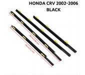 Cinturón de sellado de ventana de burlete de 4 piezas 72410-SCA-E01 para Honda CR-V CRV 2002 2003 2004 2005 2006 Burla de tiempo 2002-2006 Black
