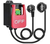 Interruptor de encendido/apagado monofásico de 220 V, interruptor con paleta de protección de parada grande para paradas de emergencia rápidas Ench...