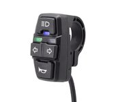 Interruptor de luz Ebike + bocina y interruptor de luz giratoria Bicicleta eléctrica Accesorios inteligentes de bricolaje de bicicleta de montaña, 48v