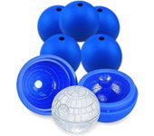 Death Star Ice Cube Mold 6 Pack Silicona Star Wars Ice Molds Esfera Gran fabricante de bolas de hielo para whisky, Bourbond Cola (6)