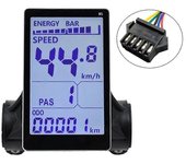 Medidor de pantalla LCD de bicicleta eléctrica M5 24V 36V 48V 60V E Scooter Pantalla de panel LCD para Mountain Electric Negro