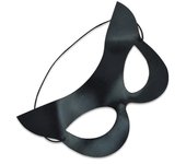 2pcs Máscara de gato Media máscara facial Catwoman Máscara Disfraces de fiesta Negro
