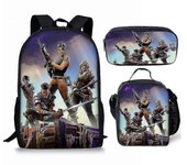 Fortnite Mochila Escolar para Estudiantes Fortnite Bolsa de paquete de tres piezas Mochila Bolsa de lápices 15 pencil case