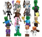 Sunvivid Minecraft Fit Lego Doll Puzzle Pieces Suitable para construir personajes Minecraft Series Set 5