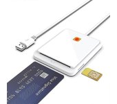 Lector de tarjetas inteligentes y lector de tarjetas SIM multifunción portátil compatible con Mac OS Windows