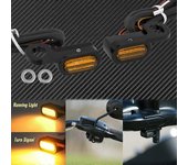 Mini intermitentes LED de la motocicleta de 12 V Mini luces de marcha con la marca E para Harley Touring Street Glide 14-20 Softail 16-17Iluminació...