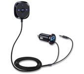Bluetooth Car Kit Receptor Bluetooth, Bluetooth Adaptador de audio manos libres Micrófono incorporado Clip de ventilación de aire, Cargador de coch...