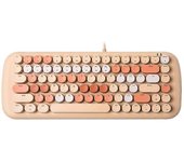 Teclado mecánico con cable con luces blancas apto para computadora de oficina en casa Té de leche