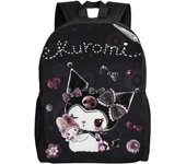 Mochilas Kuromi para niños, niñas, mochilas para computadoras portátiles de dibujos animados, mochila liviana y duradera, mochila escolar para adol...