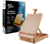 Tsim Caballete ajustable Mesa de madera, caballete de maleta, caballete portátil para pintar, caballete con espacio de almacenamiento para pinceles...