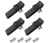 4X Pestillo flexible de goma negra suave compatible con enfriador, compartimiento de bote, compatibilidad con caja de carga