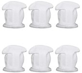 6 piezas de filtro de repuesto filtro de suciedad compatible para Vorwerk Kobold Vc100 lavable mano inalámbrica Blanco