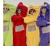 Inicio 4 Colores Teletubbies Cosplay Para Adultos Divertido Tinky Winky Anime Dipsy Laa-laa Po Soft Long Sleeves Piece Pijama Costume verde XL