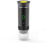 Mini máquina de café espresso portátil eléctrica inalámbrica 3 en 1 para automóvil, hogar, campamento, máquina de café de cápsula de viaje negra