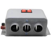 Calentador de automóvil de 24 V y 3 orificios 800 W Calentador de calentamiento rápido de invierno para la carcasa Calentador de interfaz del encen...