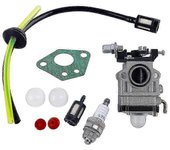 Kit de cortacésped Carburador Filtro de combustible con manguera de junta de bujía para BG430 52Cc 49Cc 43Cc
