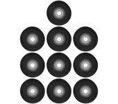 10pcs práctico Cassette Tape Pinch Roller Radio de audio portátil Pinch Rollers Negro 1x0.6cm