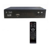 Sintonizador de TV digital DVB T2 HEVC 265 DVB-T2 265 1080P HD Decodificador USB Receptor de TV terrestre EPG Establecido en Negro