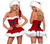 Slim Fit Vestido de Navidad Rojo Sexy Mujeres Santa Claus Disfraz Vendaje Mini Vestido Fiesta Espectáculo Damas Uniforme Traje de Navidad XXL
