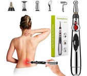 Pluma de acupuntura 5 en 1 pluma de acupuntura electrónica Meridian Energy Pulse Massage Pen Pluma de masaje multifunción Herramientas para masaje ...