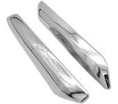 1 par de molduras de la cubierta de la tira del parachoques trasero con decoración cromada para C5 2009 2010 2011 2012 Plata