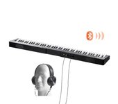 Succebuy Teclado de piano digital de 88 teclas, teclas semicontrapesadas, teclado portátil Juego de piano con altavoces incorporados de 1000 tonos ...