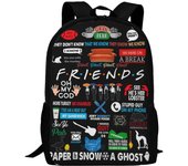 Mochila de programa de televisión de amigos, mochila para computadora portátil, mochila de día casual livianaMochila de viaje multifunción 16.1 X 1...