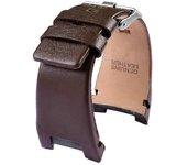 Correa de cuero con muescas de 32 mm para correa de reloj diesel DZ1216 DZ1273 DZ4246 Marrón-Llanura