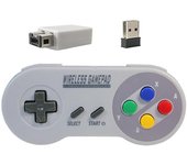 Controlador de juego inalámbrico 2.4G Gamepad Joypad Joystick compatible con SNES Mini PC Windows NS Switch GrayWhite