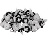 50 piezas de clips de panel de puerta con anillo de sellado para BMW E34 E36 E38 E39 E46 X5 M3 M5 Z3 Blanco