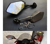 unbrand Para Yamaha YZF R1 R6 R25 R125 R3 R1S R1M FZ6R Espejos Motocicleta Scooter Espejo retrovisor Aspecto de carbono