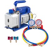 Succebuy Kit de refrigeración de CA Bomba de vacío de aire con manómetro de aire acondicionado Combo de HVAC 1.8CFM HP
