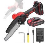 Sierras de podar eléctricas portátiles de 21 V y 6 pulgadas Motor de cepillo de motosierra para dividir madera pequeña Herramienta de carpintería d...