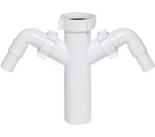 Basura trampa tubo conector 1 1/2" BSP x 40 mm con lavaplatos doble entrada de desagüe