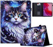Para Lenovo Tab M11 / Xiaoxin Pad 11 2024 Patrón de caja Impresión Tarjetero Cubierta de cuero para tableta Multicolor Style D
