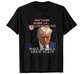 Trump - Foto policial del condado de Fulton - Camiseta Negro M