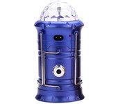 Linterna LED solar Linterna recargable al aire libre Linterna de camping Antorcha Escenario Lámpara de discoteca Azul