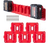 Paquete de 10 soporte de batería para Milwaukee para batería M18 18V Almacenamiento de baterías de montaje en pared para caja de herramientas de es...