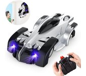 Coche de control remoto de escalada en la pared Coche de control remoto de modo dual Rotación 360 RC Coches con faro Juguetes recargables para niño...