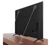 Paquete de 6 TV ajustable de 42 pulgadas: correas, adhesivo antivuelco sin taladro, muebles anclajes de pared, asegure las pantallas planas a la pa...