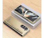 Para funda Samsung Z Fold 5 con S Pen y soporte para S Pen, protector de pantalla incorporado Funda Galaxy Z Fold 5 - JA oro